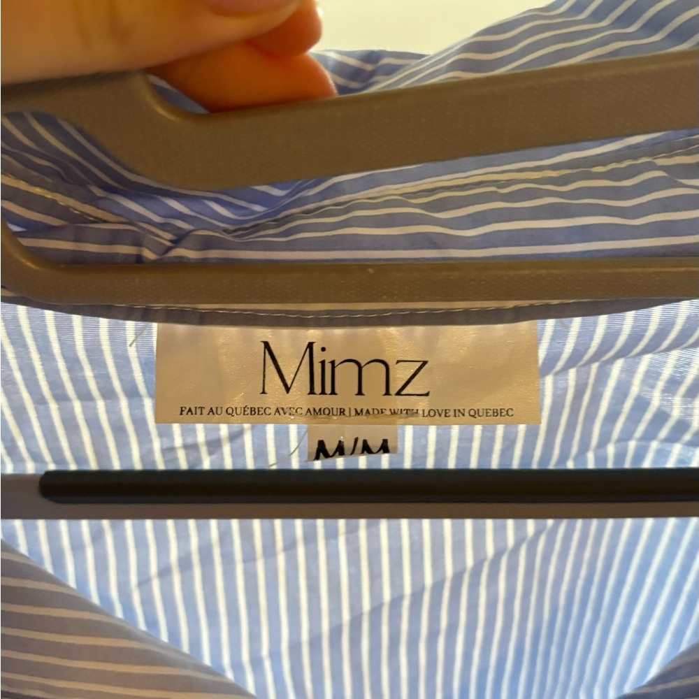 Blue Striped Button-Up Shirt - Picture 3 of 4